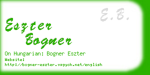 eszter bogner business card